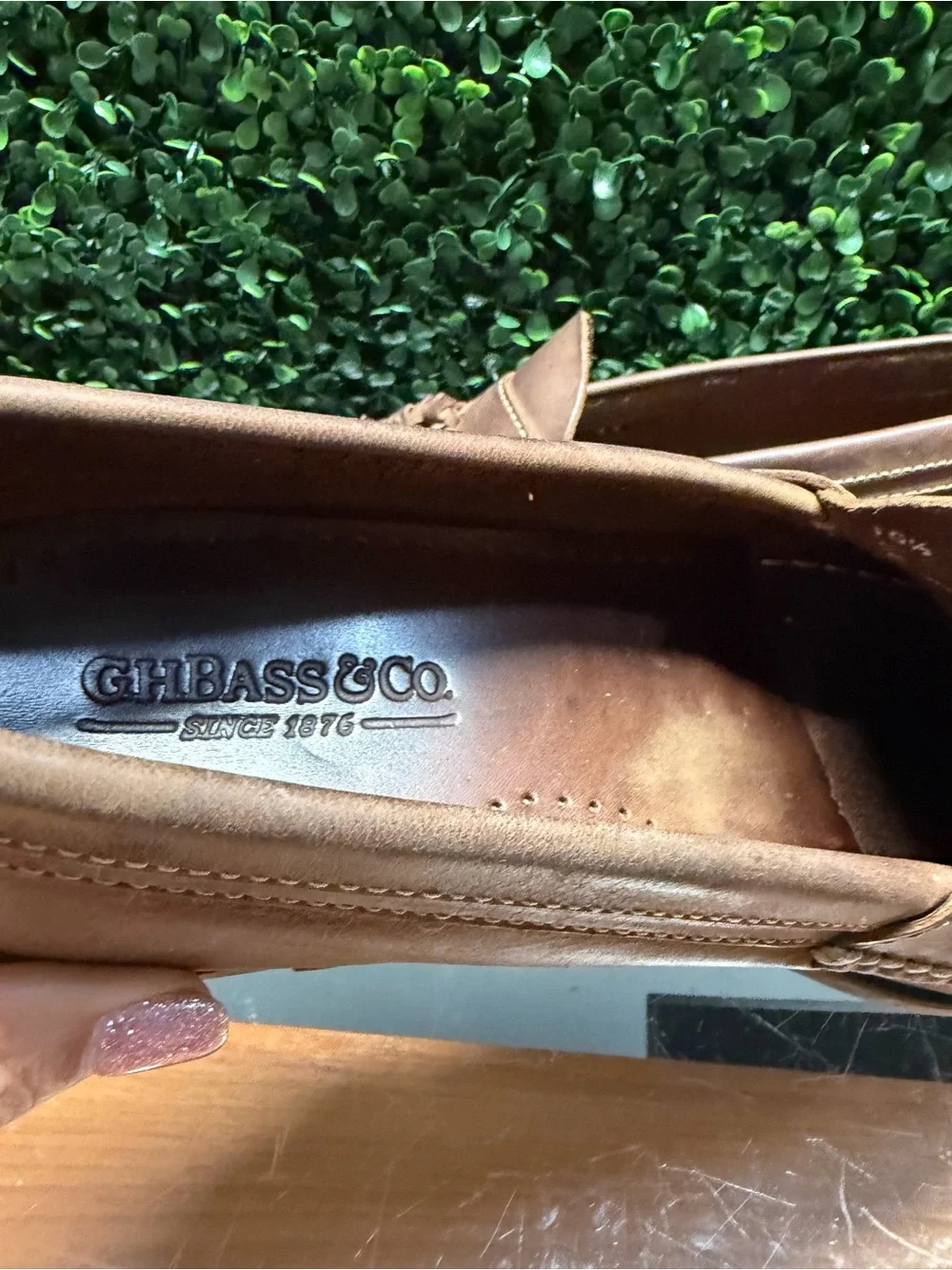 G.H. Bass & Co. Brown Leather Tassel Moccasin Loafers